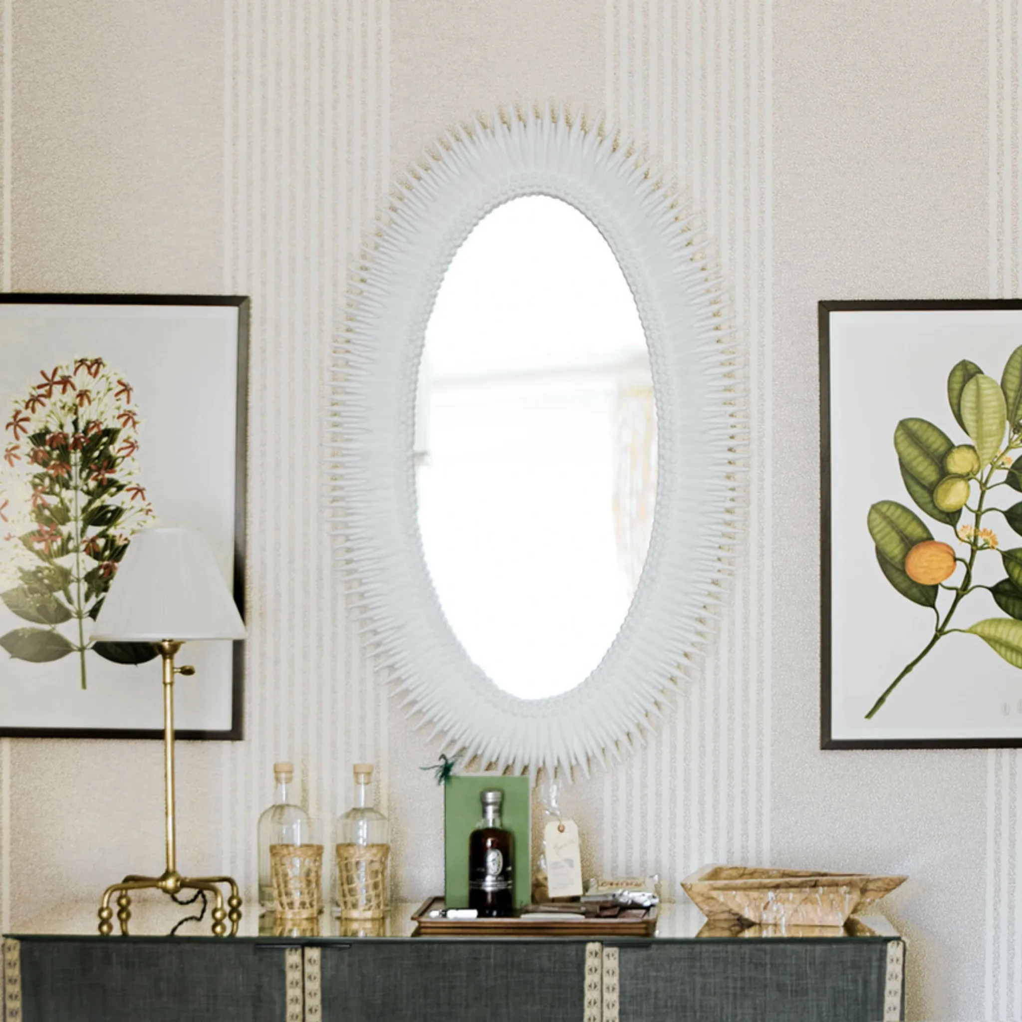 White Lucius Mirror