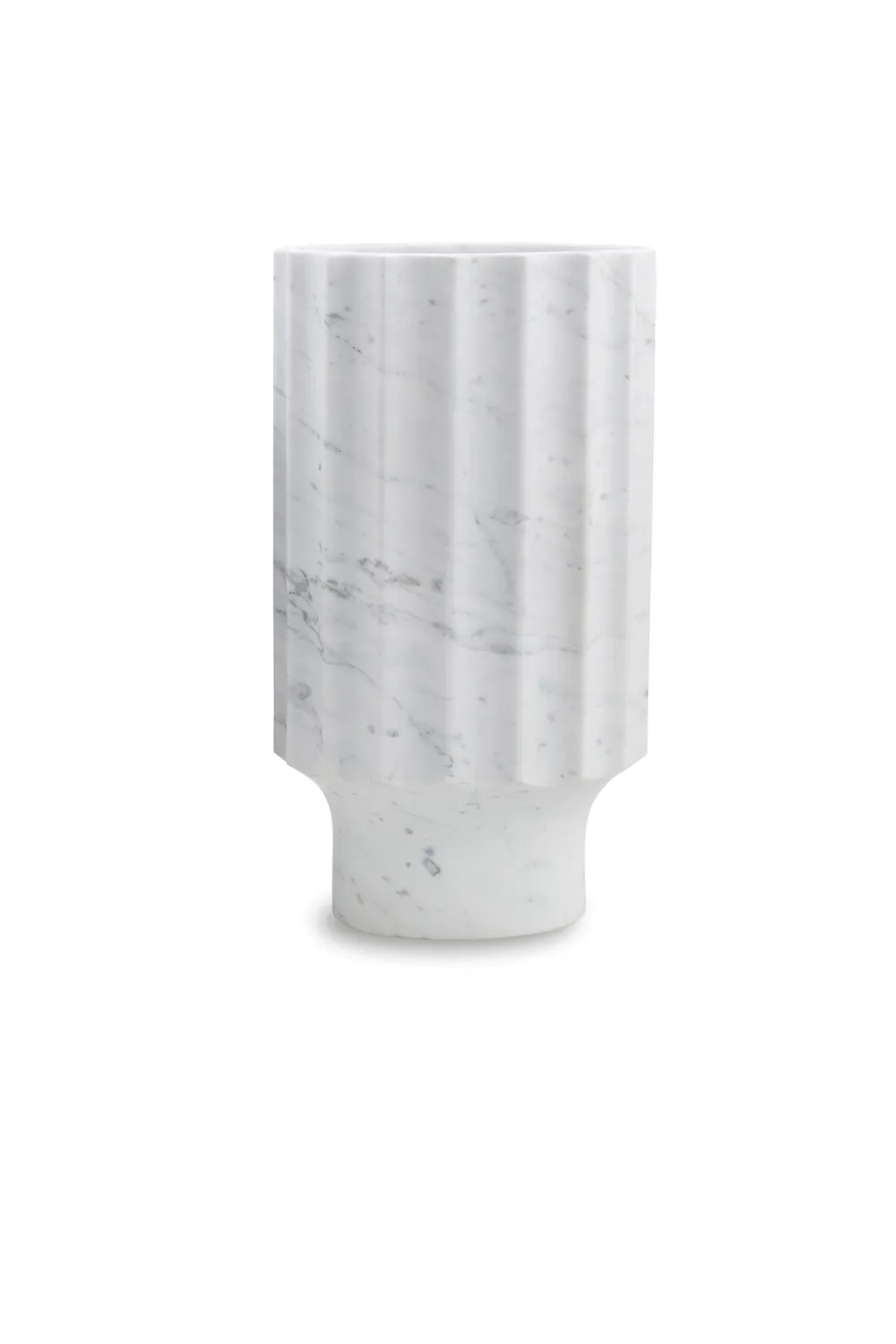 White Marble Fluted Vase (L) | Liang & Eimil Marmo I Vase,Glass Vase