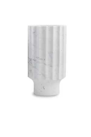 White Marble Fluted Vase (L) | Liang & Eimil Marmo I Vase,Glass Vase