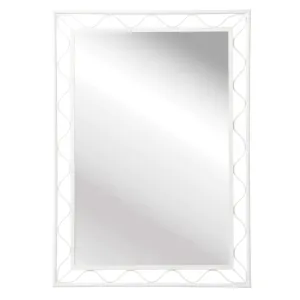 White Metal Open Wavy Frame Wall Mirror Cutting Board,Kitchen Board