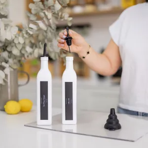 White Oil & Vinegar Bottles - 500ml Figurines,Decorative Ornaments