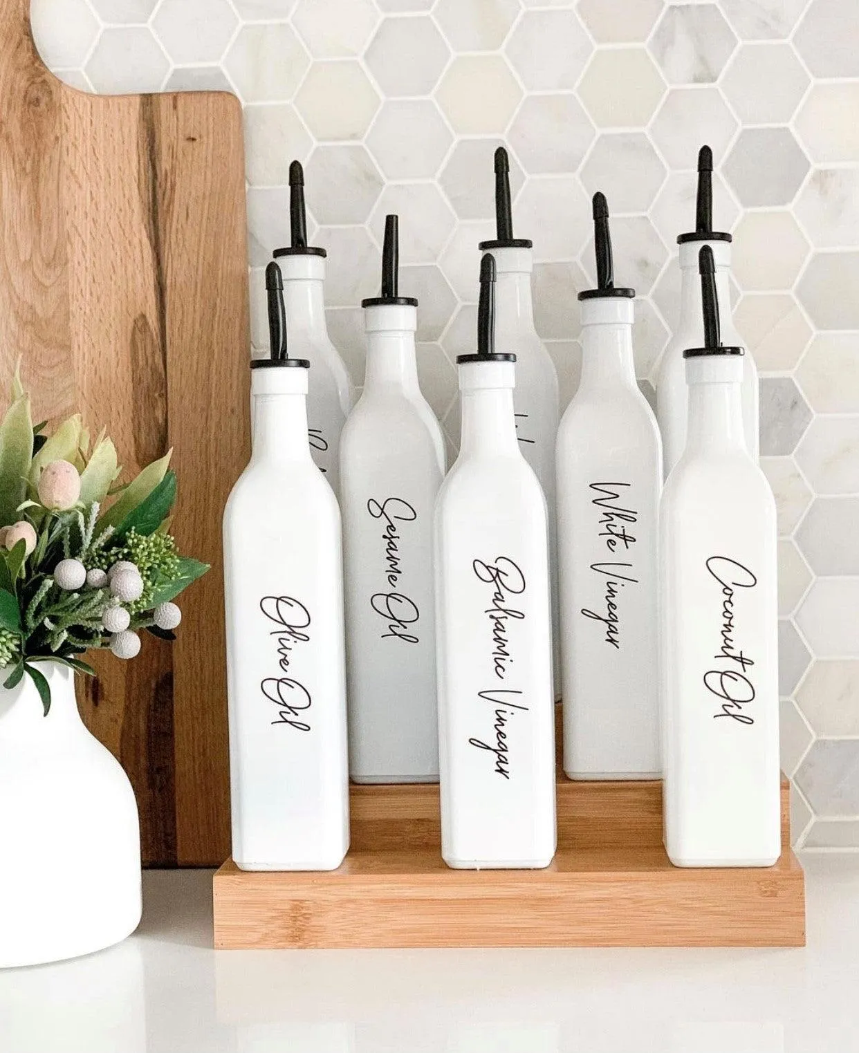 White Oil & Vinegar Bottles - 500ml