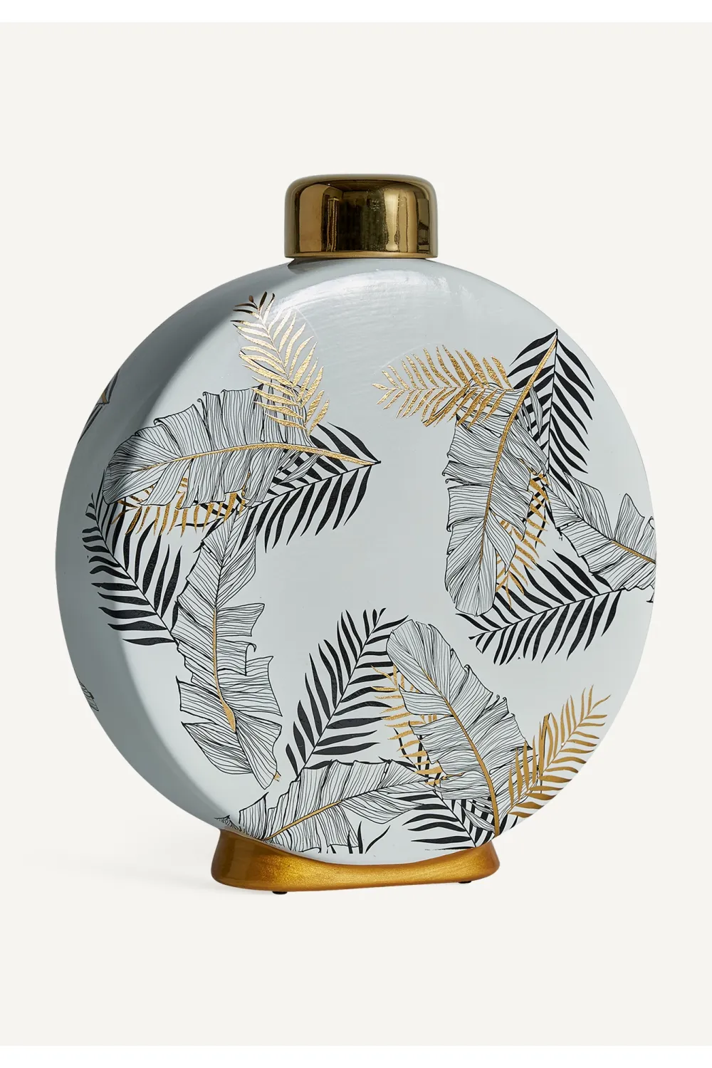 White Round Ceramic Vase | Vical Home Uxue