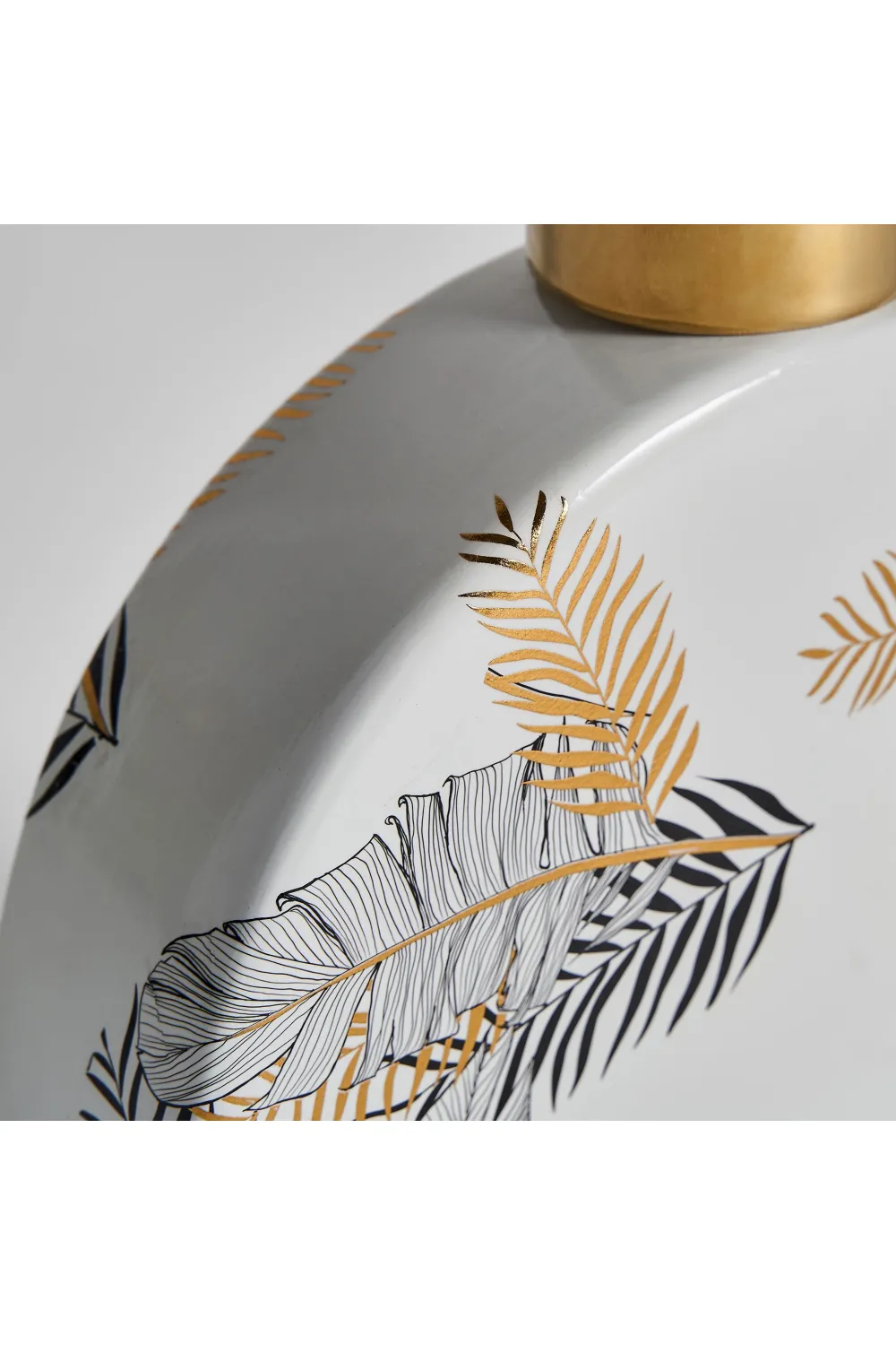 White Round Ceramic Vase | Vical Home Uxue