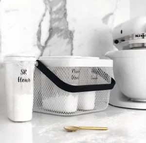 White Small Handy Storage Basket Figurines,Decorative Ornaments