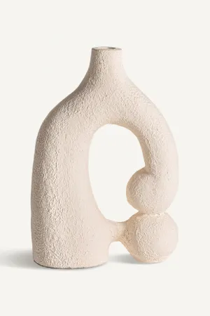 White Terracotta Sculptural Vase | Vical Home Turiff Vase,Glass Vase