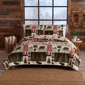 Wild Forest Reversible Quilt Set luxury bedding, duvet cover