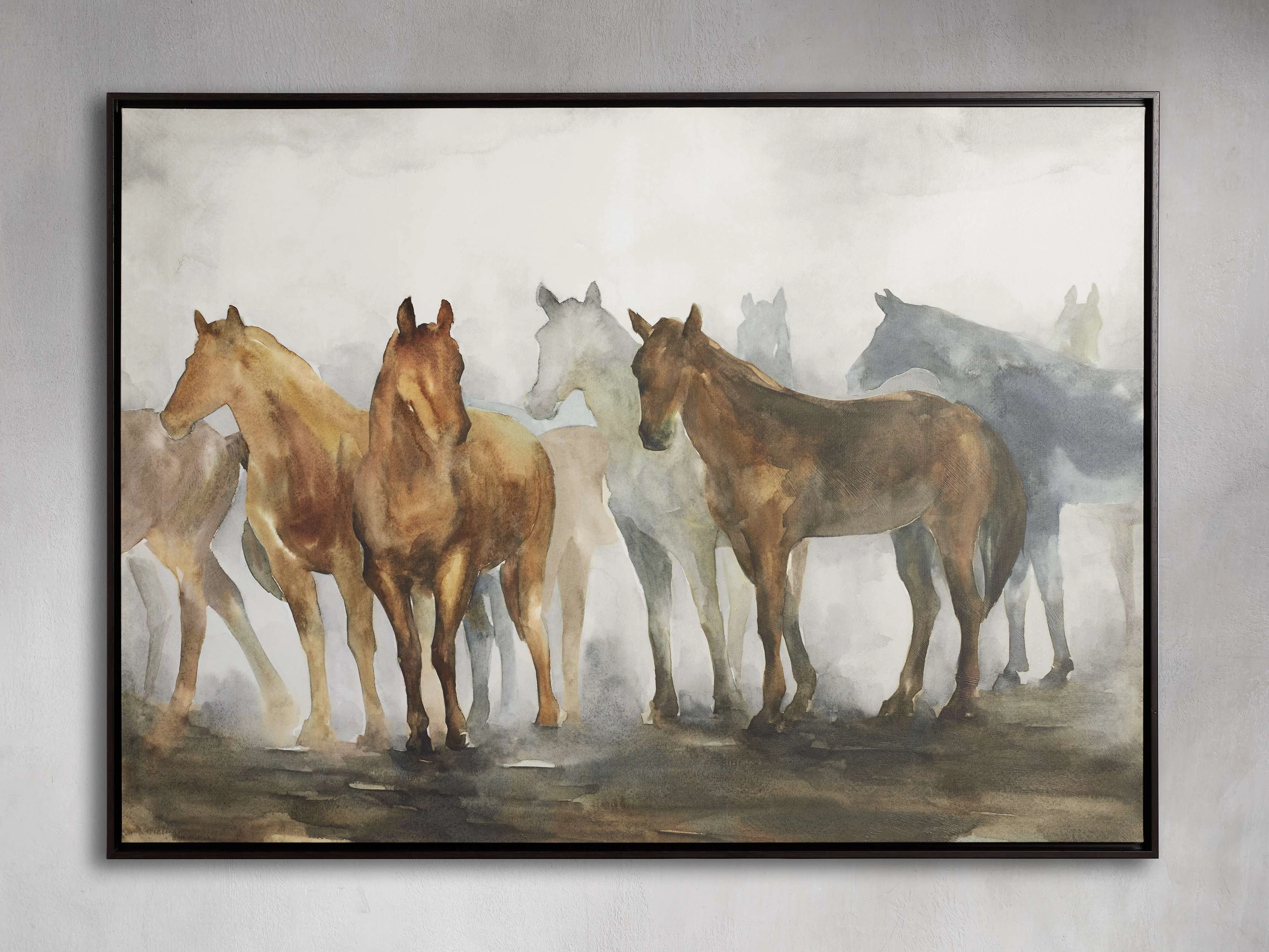 Wild Horses Framed Print Wall Art,canvas wall art set