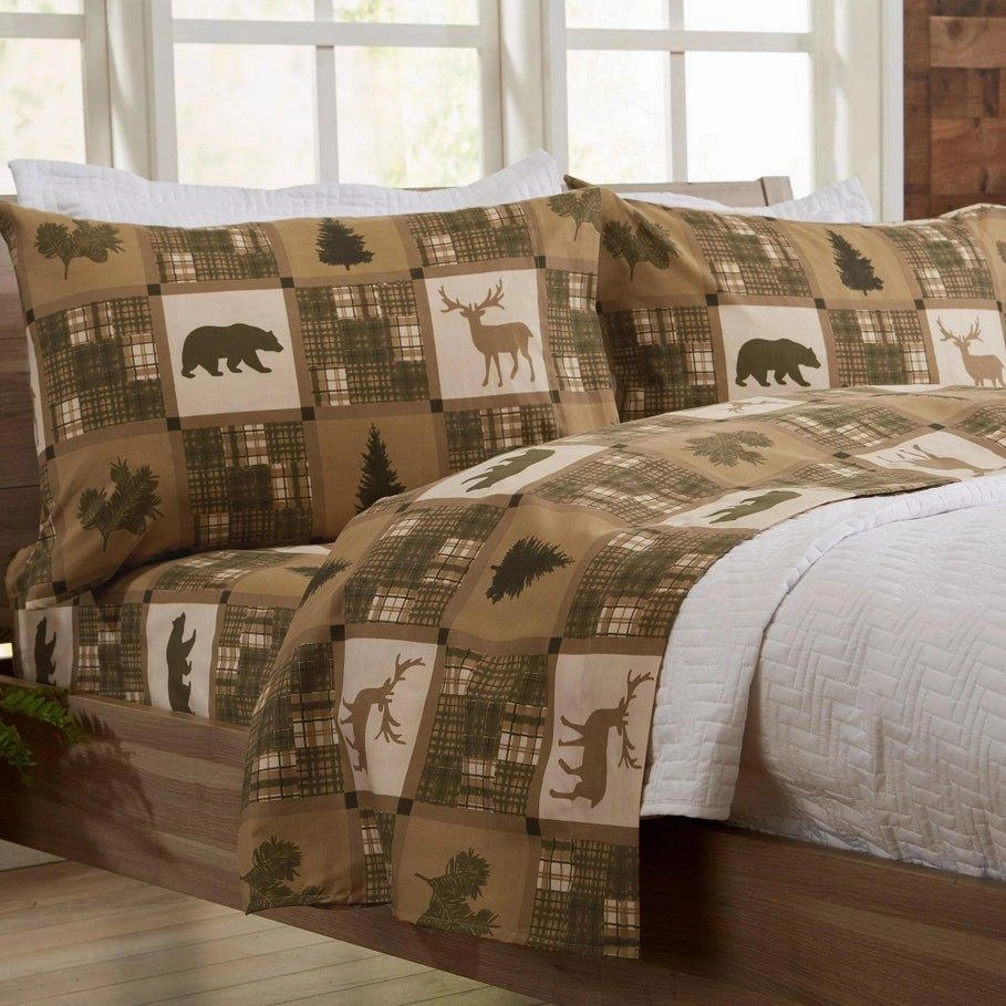 Wildlife and Plaid Lodge Sheets