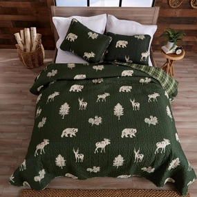 Wildlife Lodge Quilt Set luxury bedding, duvet cover