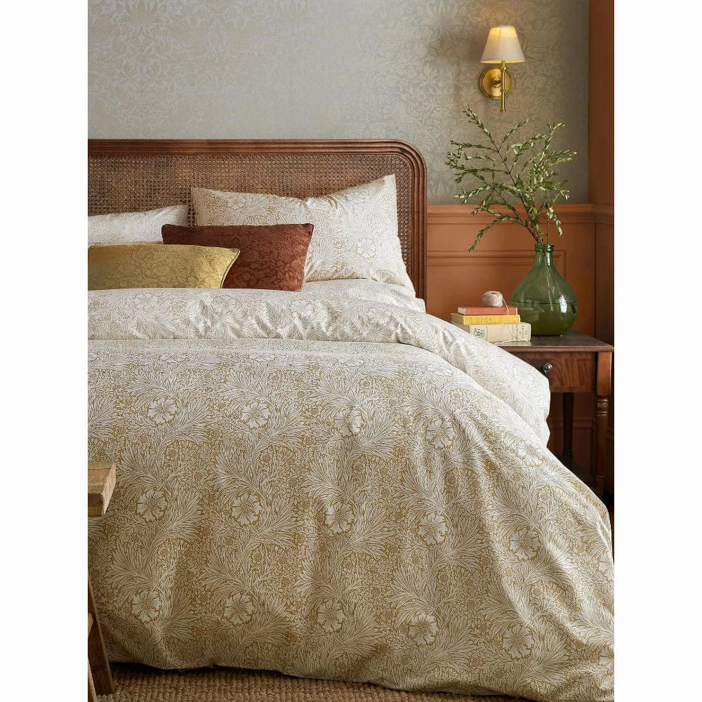 William Morris At Home Marigold Honey Duvet Set Double Bedding,luxury bedding sets