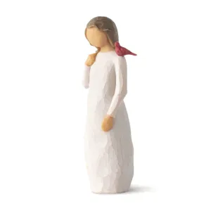 Willow Tree Messenger with Cardinal Figurine Decorative Mirror,Home Decor Mirror