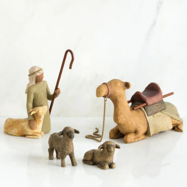 Willow Tree Shepherd and Stable Animals Decorative Mirror,Home Decor Mirror