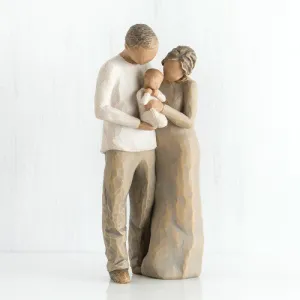 Willow Tree We are Three (darker skin tones and hair color) Figurine Decorative Mirror,Home Decor Mirror