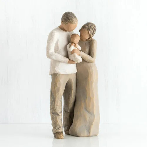 Willow Tree We are Three (darker skin tones and hair color) Figurine Decorative Mirror,Home Decor Mirror
