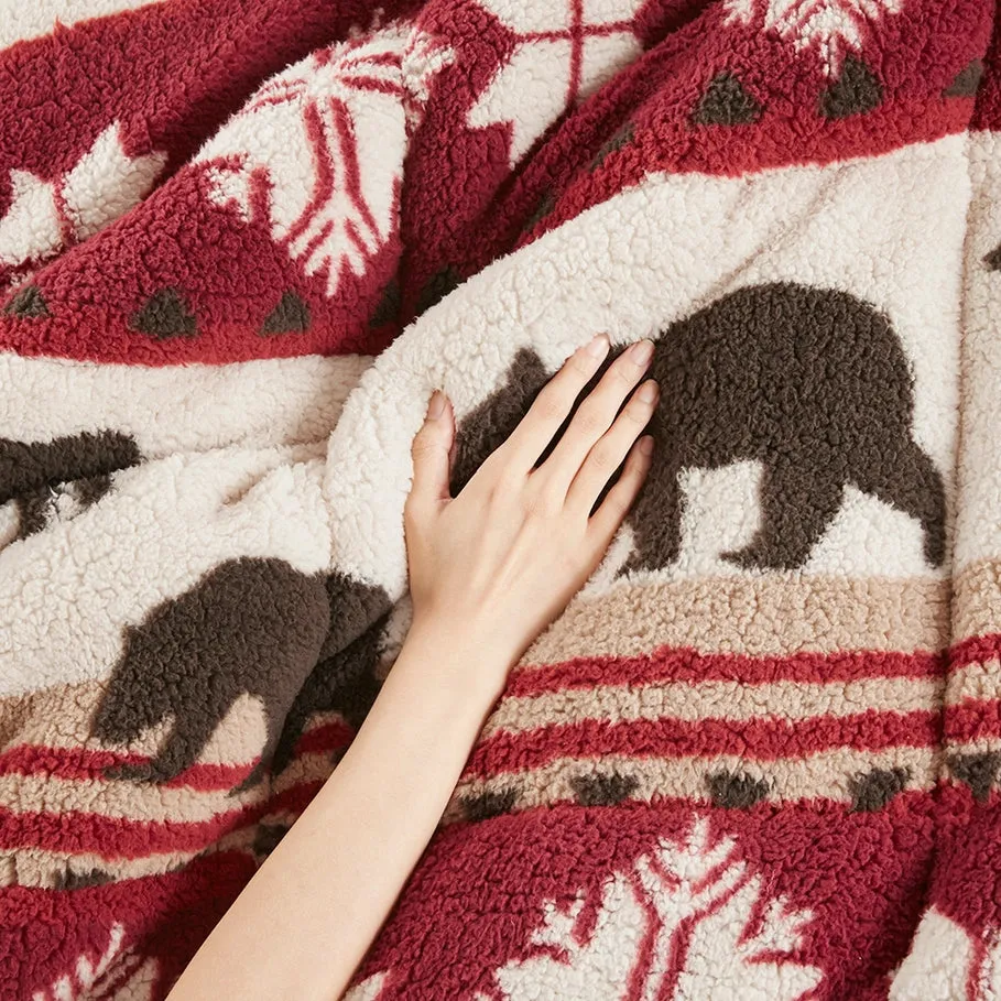 Winter Cabin Sherpa Comforter Set