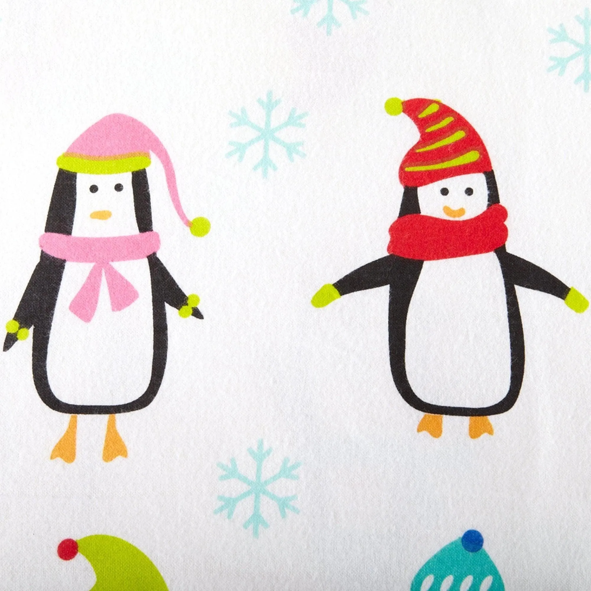 Winter Penguins Cotton Flannel Sheets