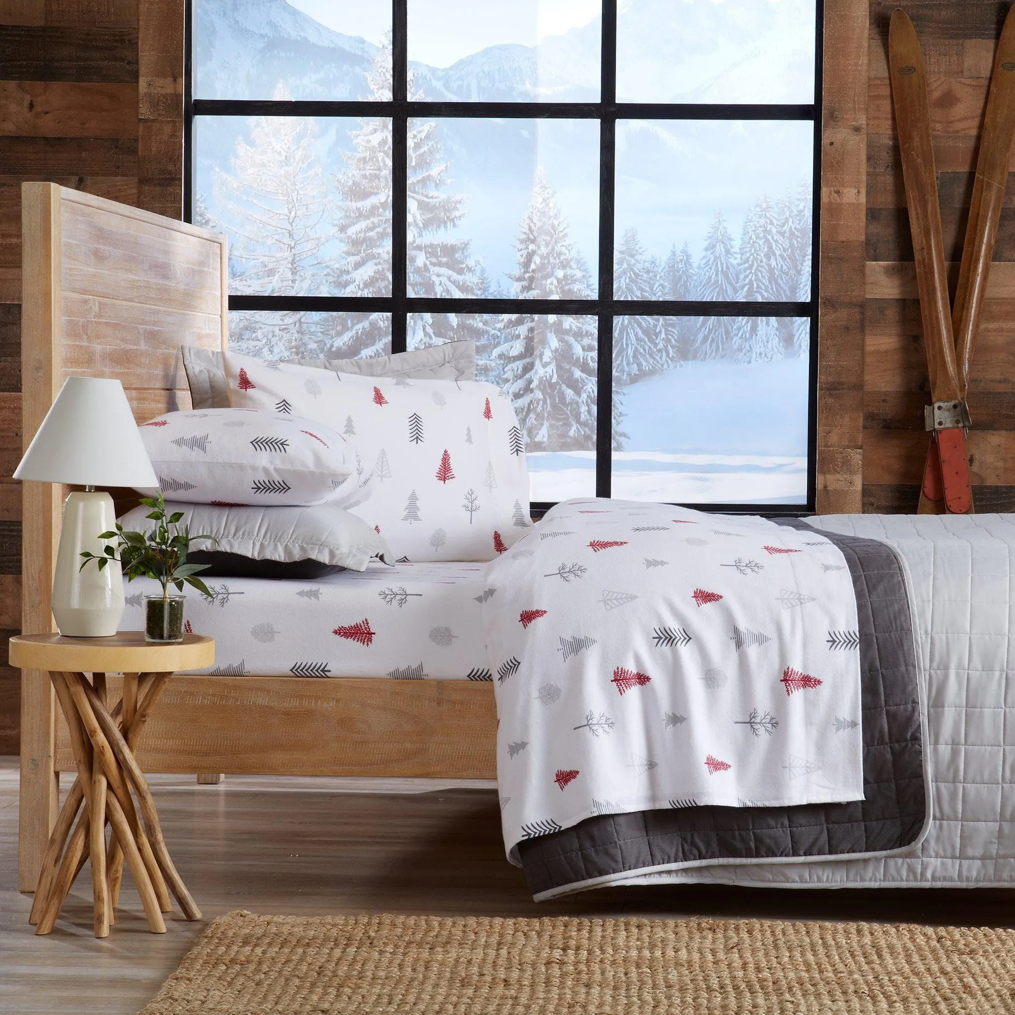 Winter Trees Cotton Sheet Set