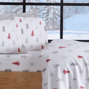 Winter Trees Cotton Sheet Set shower bench, bathroom seat