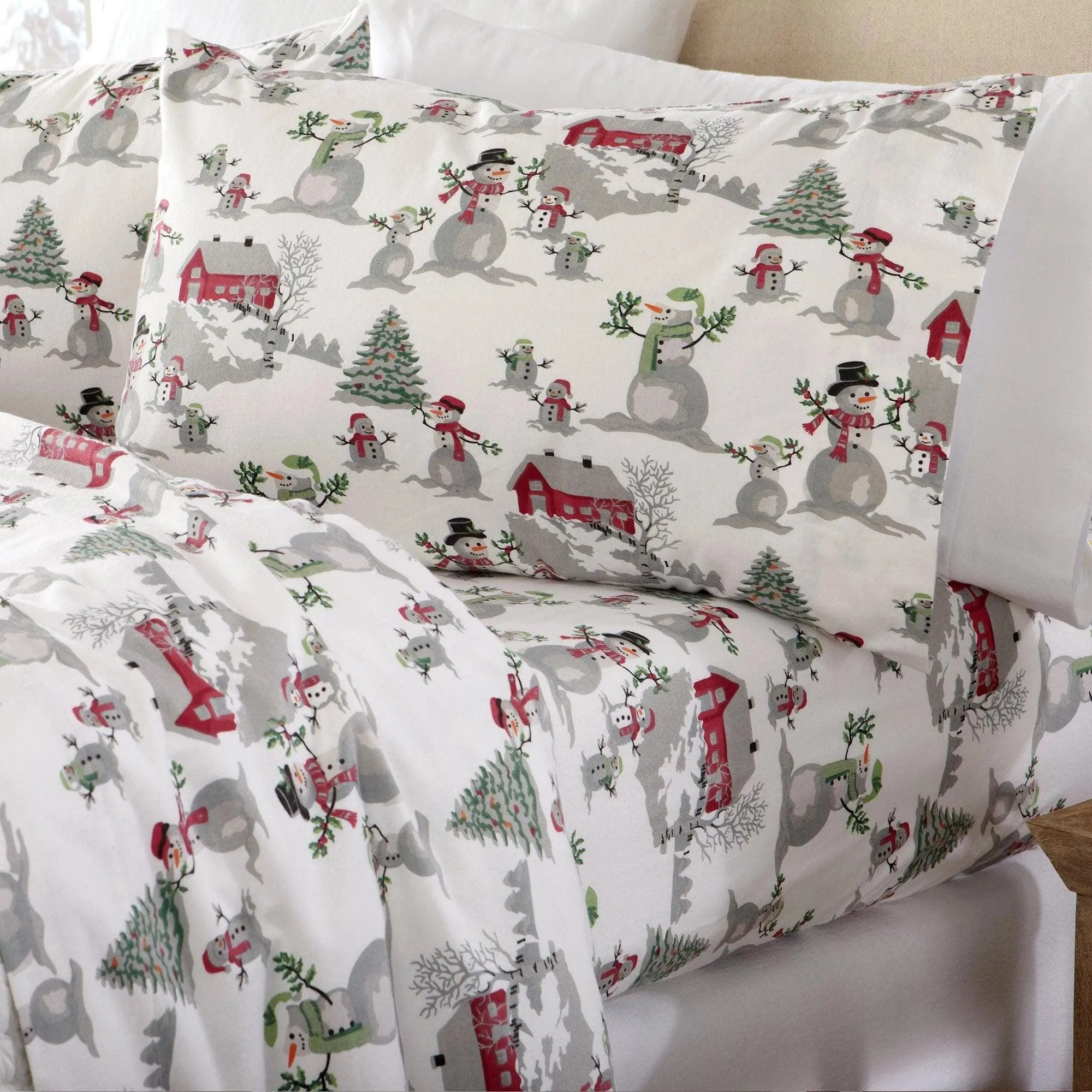 Winter Wonderland Cotton Flannel Sheets