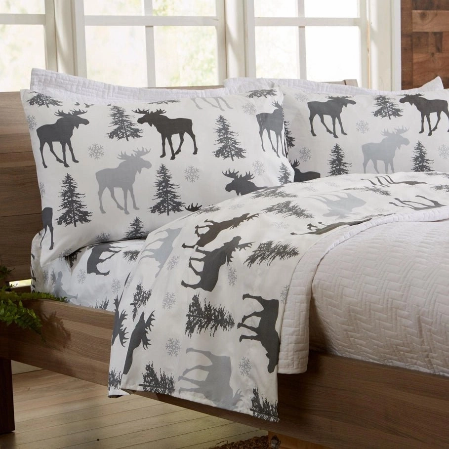 Winter Moose Microfiber Sheet Sets