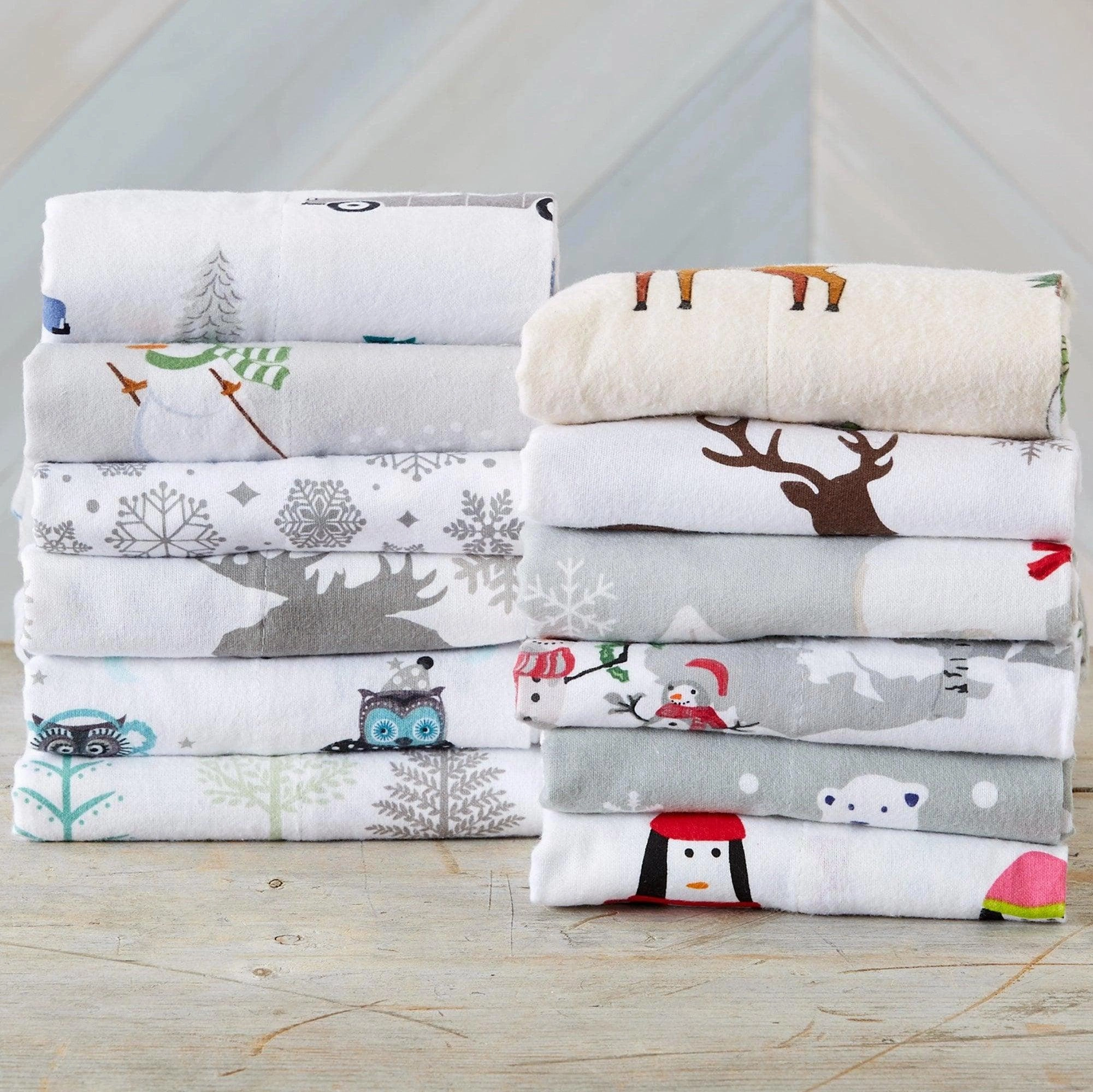 Winter Wonderland Cotton Flannel Sheets