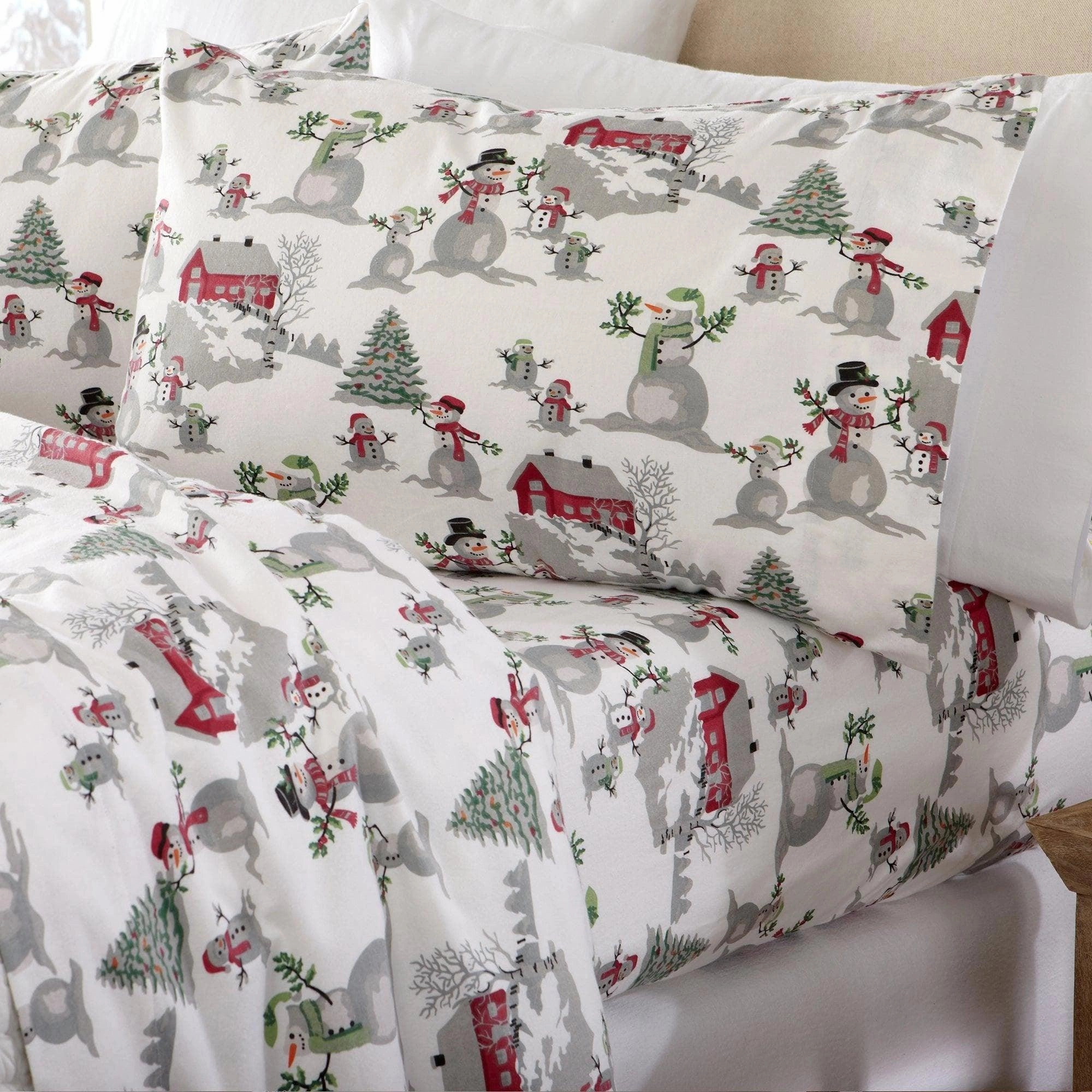 Winter Wonderland Cotton Flannel Sheets
