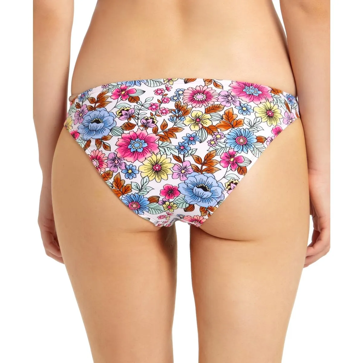 Womens Floral Print Ring Detail Swim Bottom Separates