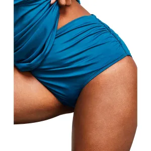 Womens Shirred Bikini Swim Bottom Separates