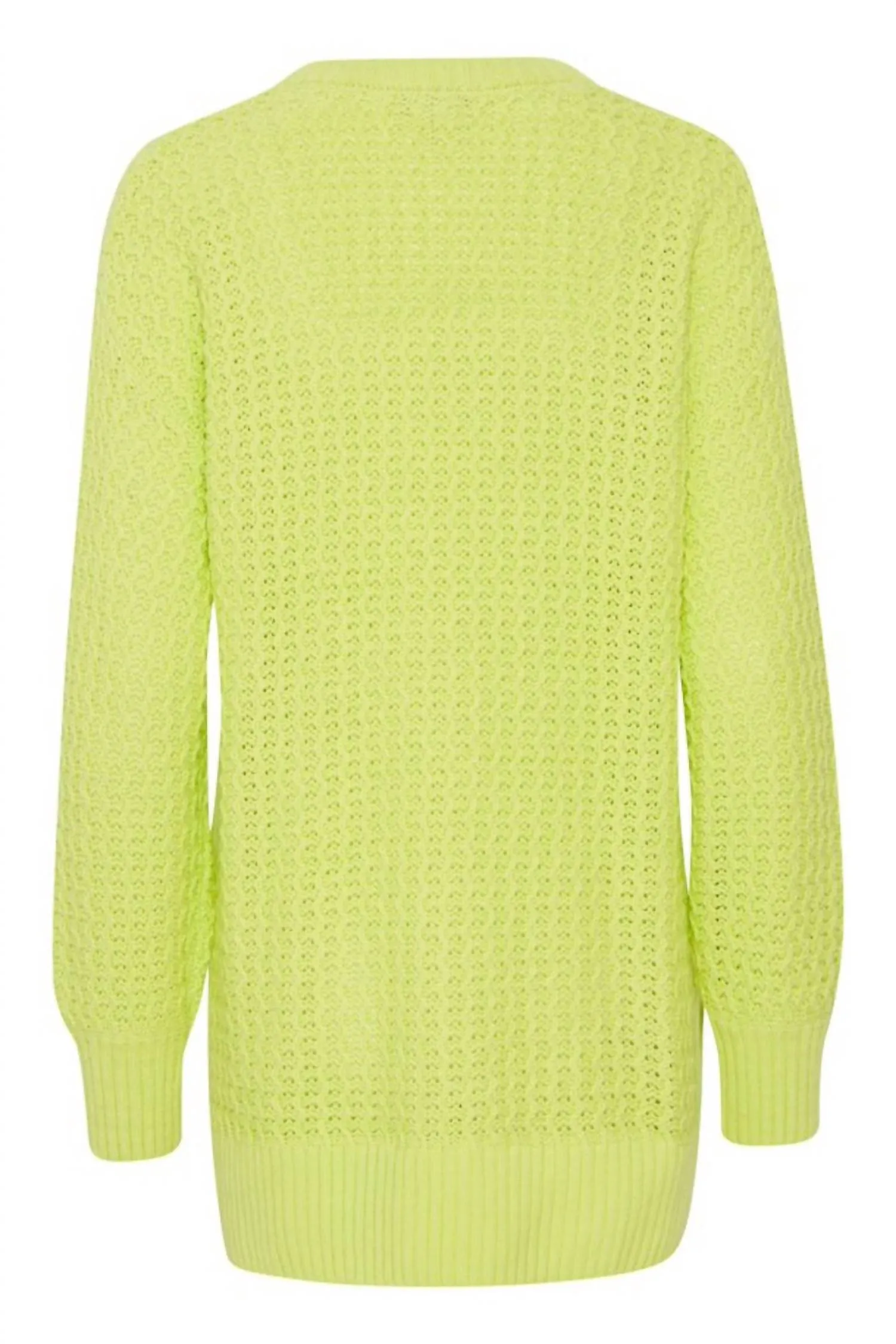 Women's Split Hem Sweater In Lime