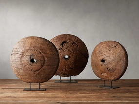 Wooden Cart Wheel On Stand Home Decor & Accessories,decorative home accessories