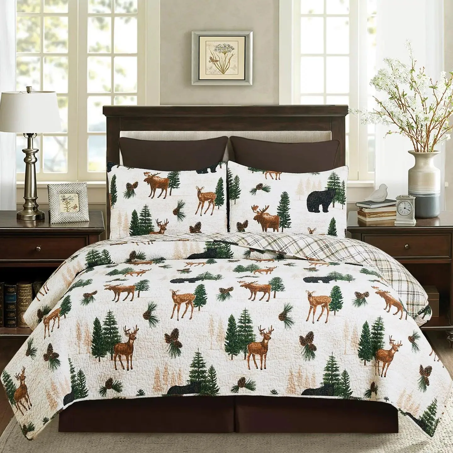 Woodland Lodge Reversible Quilt Set