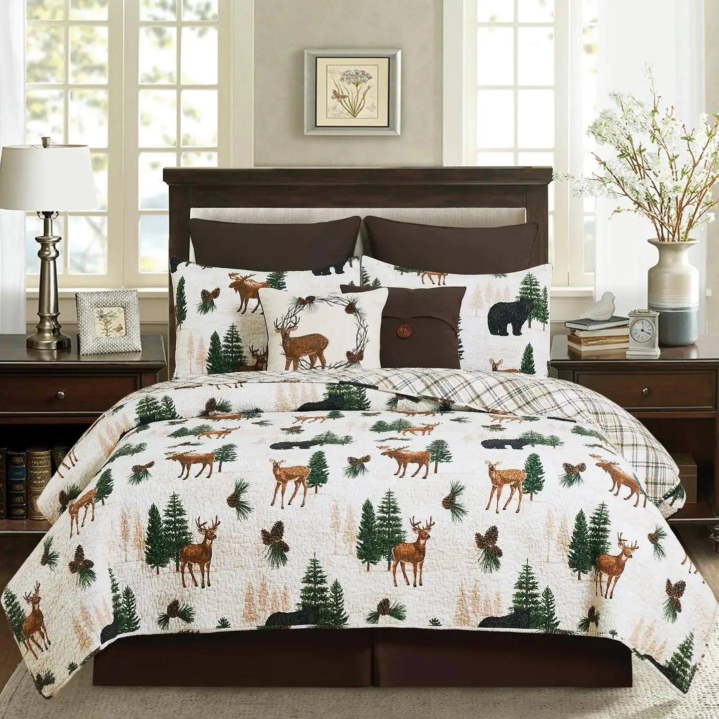 Woodland Lodge Reversible Quilt Set