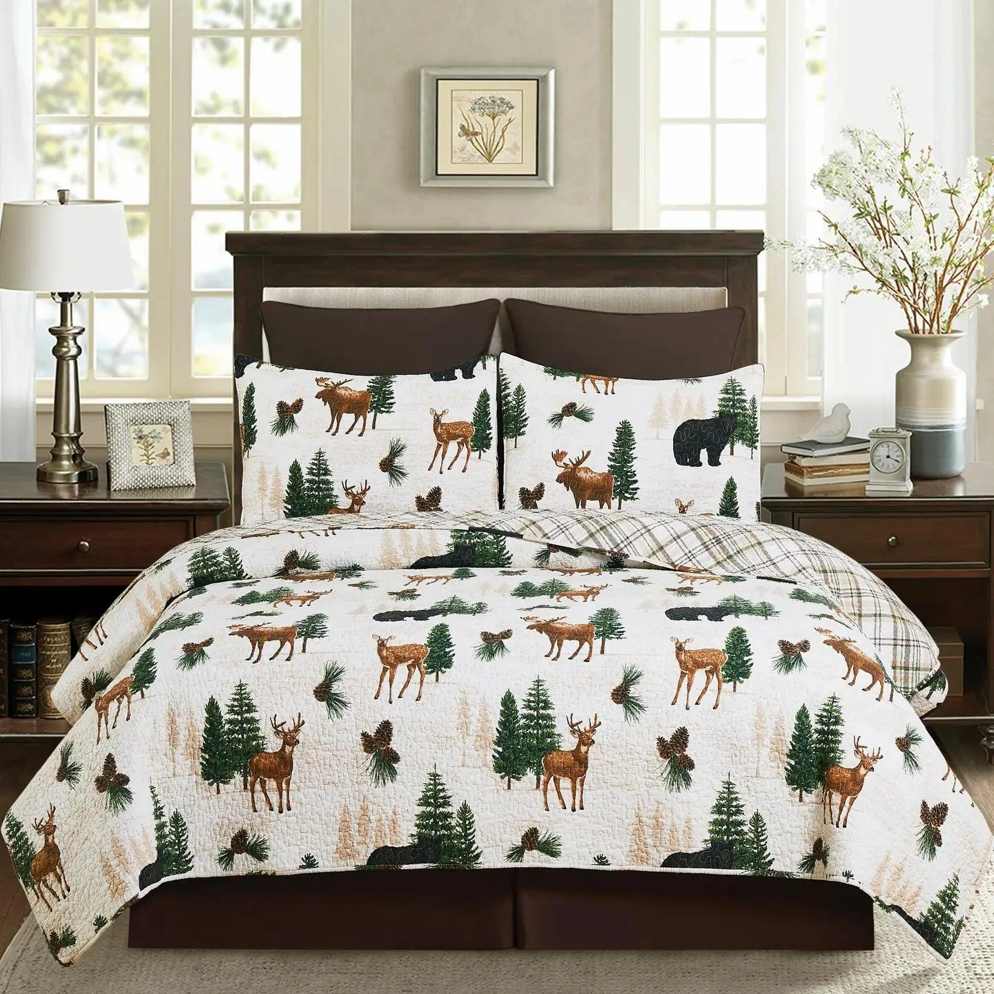 Woodland Lodge Reversible Quilt Set
