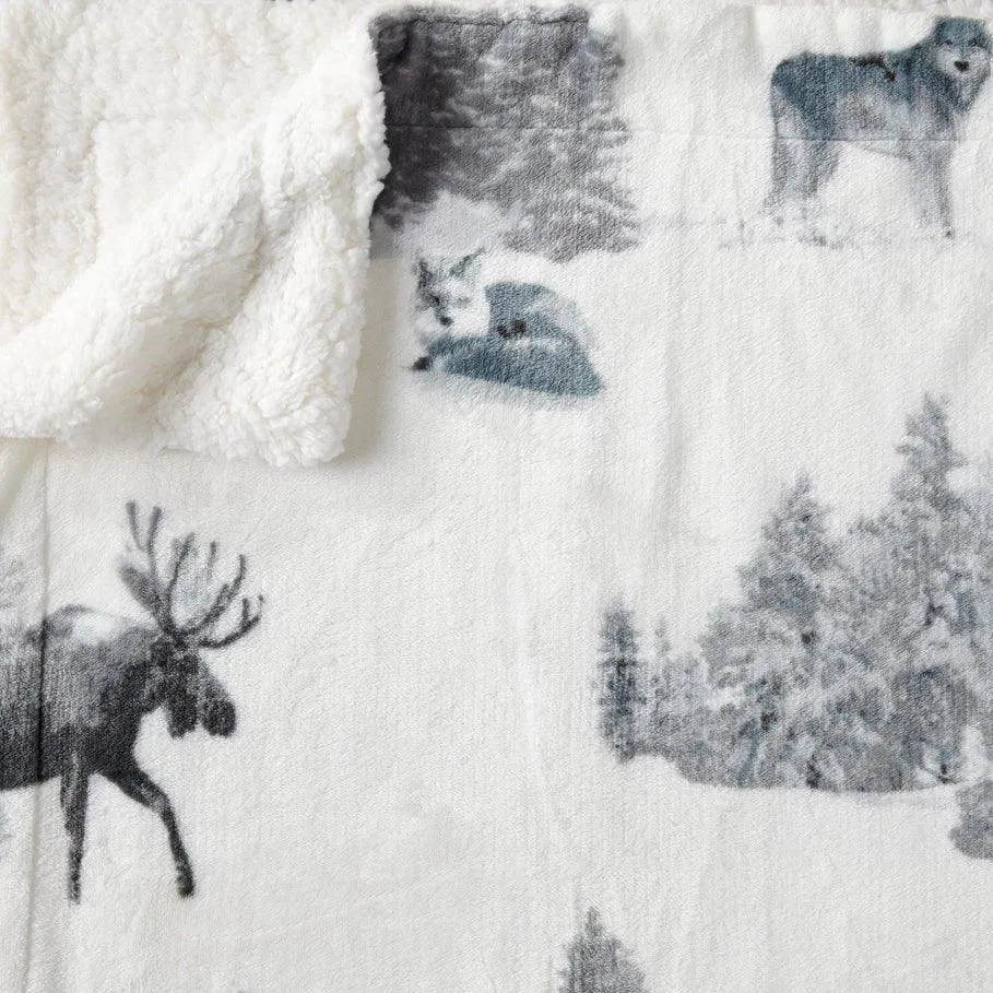 Woodlands Sherpa Throw Blanket