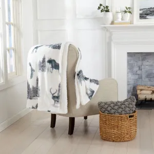 Woodlands Sherpa Throw Blanket bookcase, standing shelf