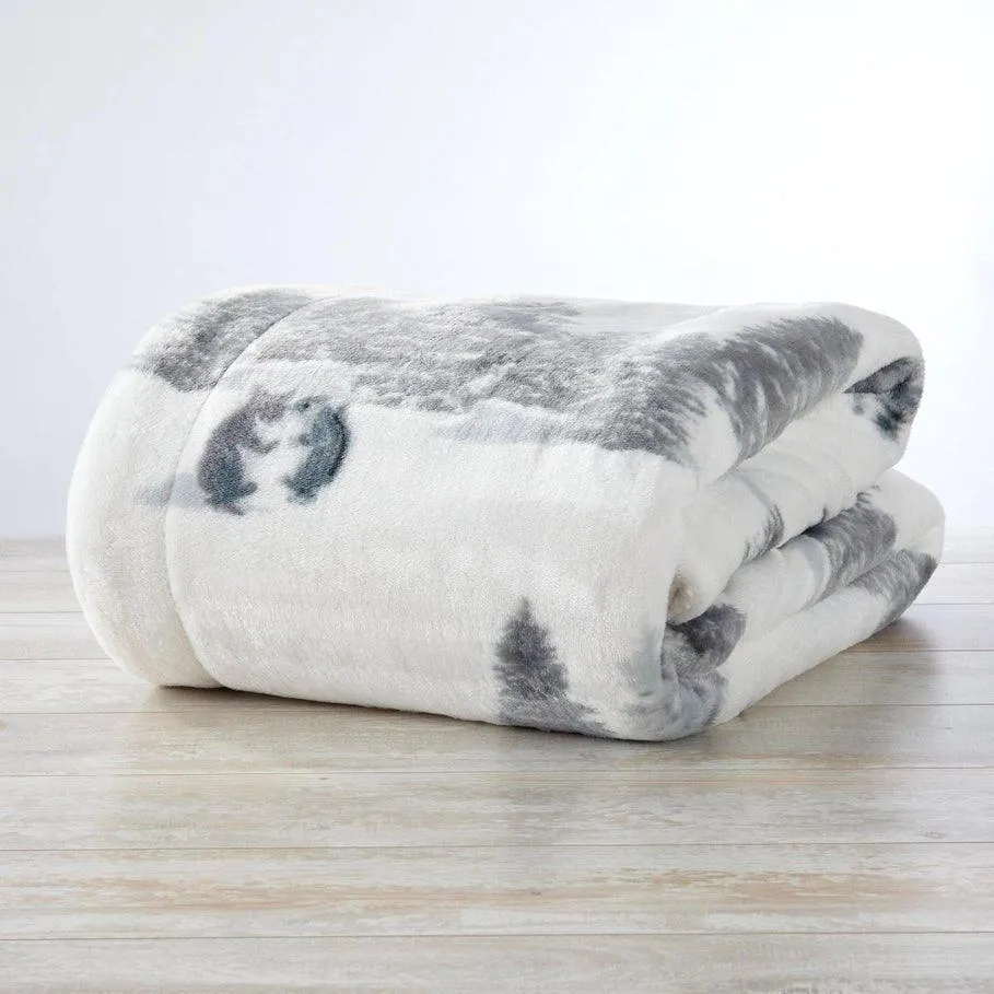 Woodlands Sherpa Throw Blanket