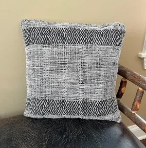 Woven Diamond Stripe Throw Pillow exotic cowhide rug, leather rug