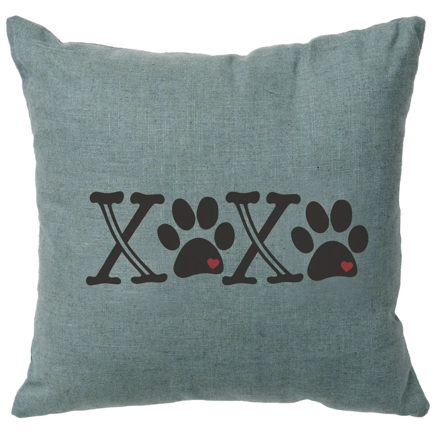 XOXO Paw Print Throw Pillows - 8 Colors
