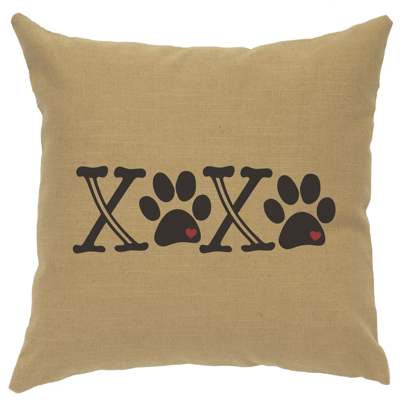 XOXO Paw Print Throw Pillows - 8 Colors