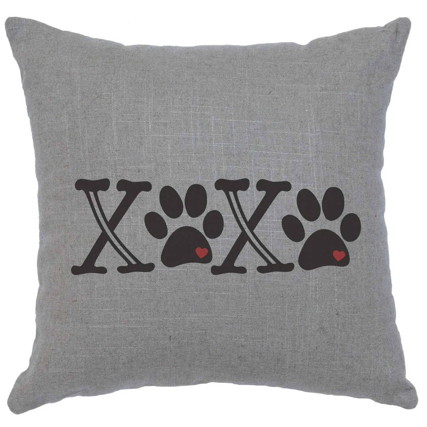 XOXO Paw Print Throw Pillows - 8 Colors
