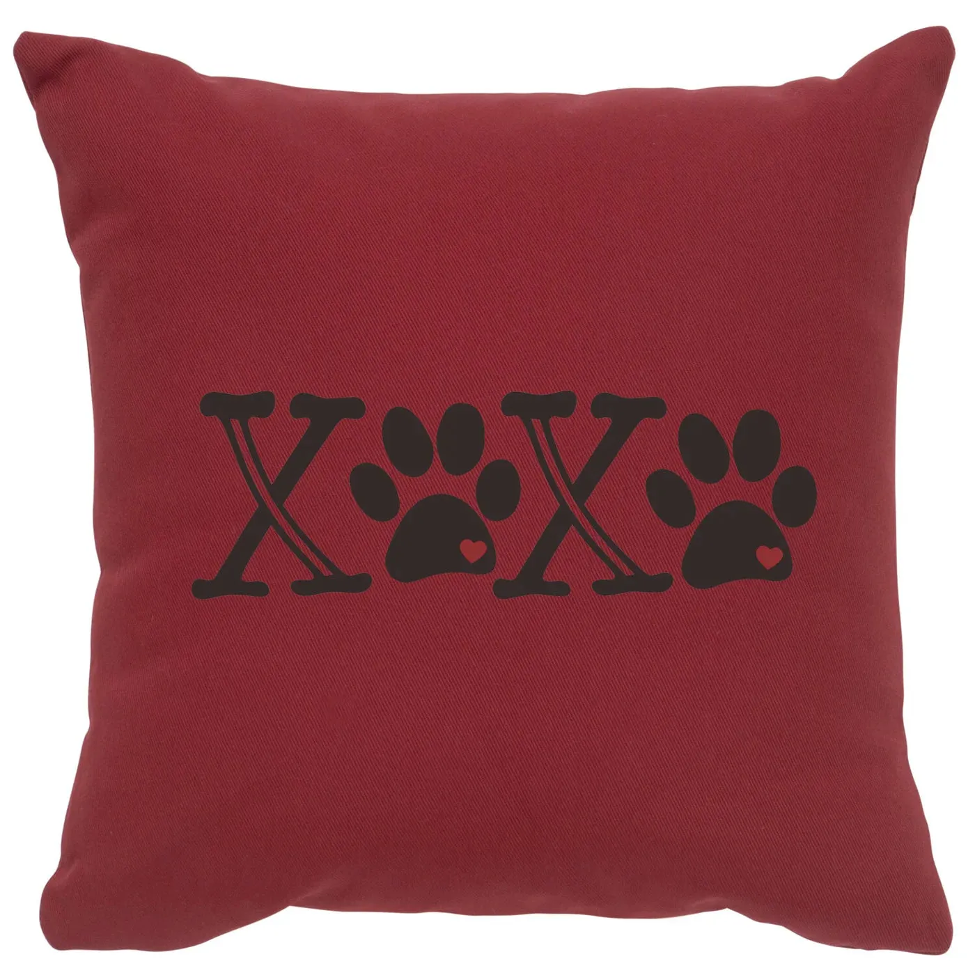 XOXO Paw Print Throw Pillows - 8 Colors