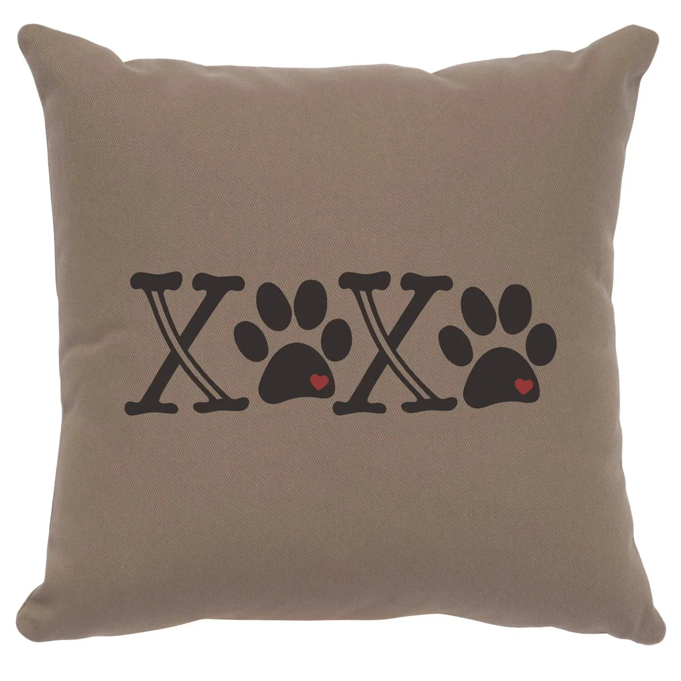 XOXO Paw Print Throw Pillows - 8 Colors