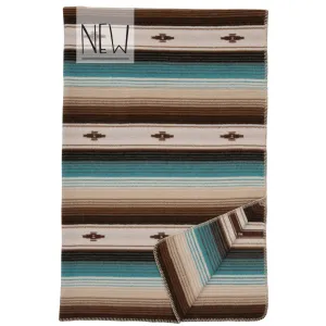 Yara Azul Serape Throw Blanket bookcase, standing shelf