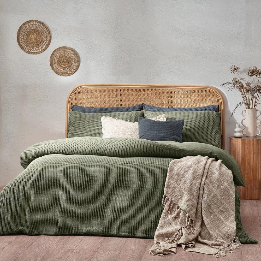 Yard Chunky Waffle Duvet Cover Set Eucalyptus Bedding,luxury bedding sets