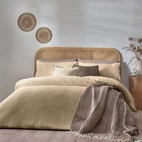 Yard Chunky Waffle Duvet Cover Set in Linen Bedding,luxury bedding sets