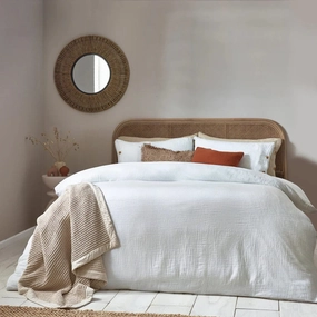 Yard Lark Cotton Muslin Duvet Cover Set White Bedding,luxury bedding sets