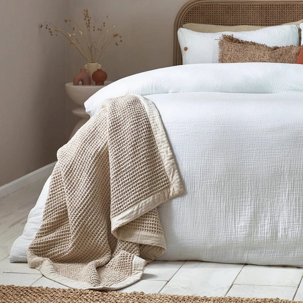 Yard Lark Cotton Muslin Duvet Cover Set White