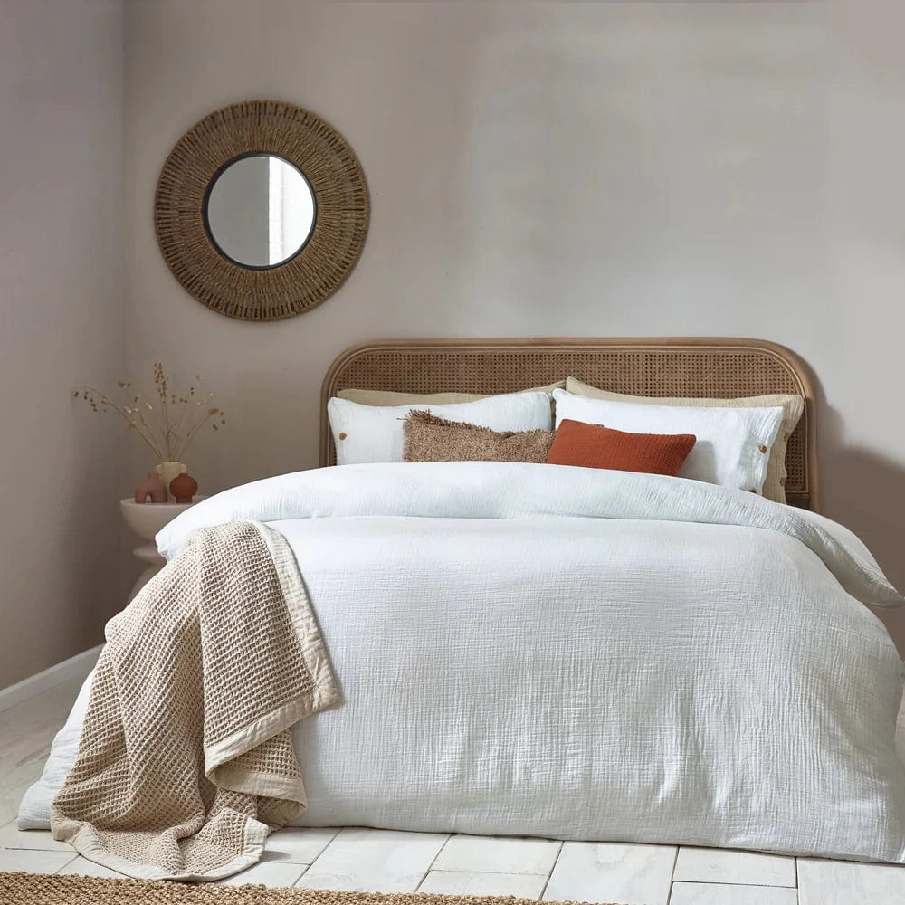 Yard Lark Cotton Muslin Duvet Cover Set White Bedding,luxury bedding sets