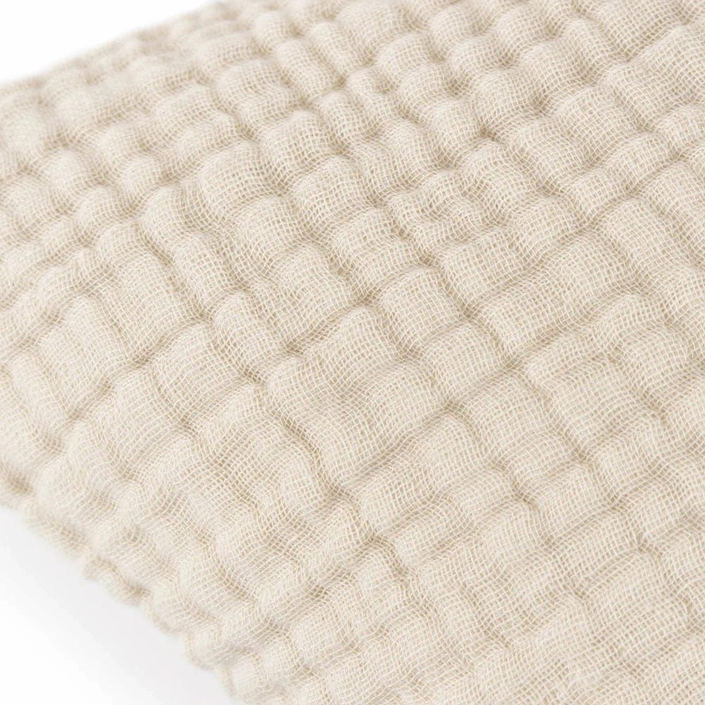 Yard Lark Muslin Crinkle Cotton Cushion Natural